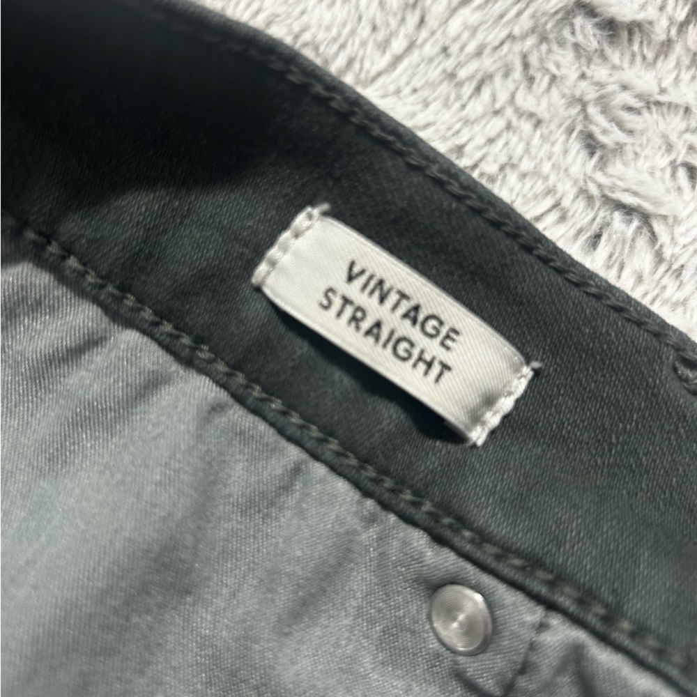 J.Crew Vintage Straight Jeans in Garment Fall Green Dyed Denim Womens Size 35 - Picture 12 of 16